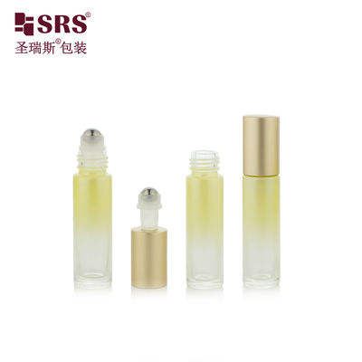 Buy 10ml Paint Custom Gradient Yellow Empty Essential Oil Rollon Glass Bottle online manufacture