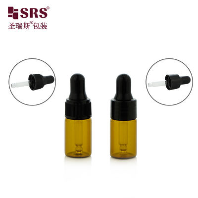 Buy 3ml 5ml Small Travel Size Essential Oil Plastic Shoulder Glass Bottles Dropper online manufacture