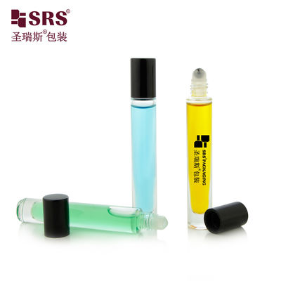 Buy 10ml Round Shape Empty Glass CLear Thick Bottom No Leakage Essential Oil Roller Bottles online manufacture