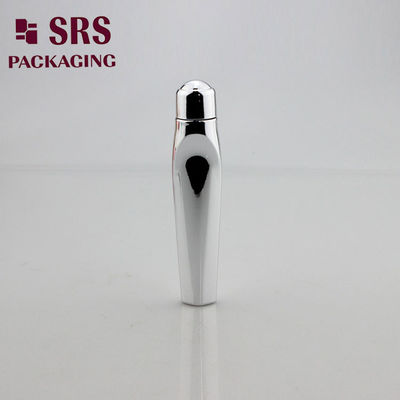 Buy 12ml customized metalized silver PETG roller ball bottles with steel ball for eye cream online manufacture