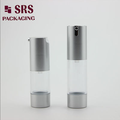 Buy TA021 15ML 30ML 50ML matte silver plastic lotion pump bottle on sale online manufacture