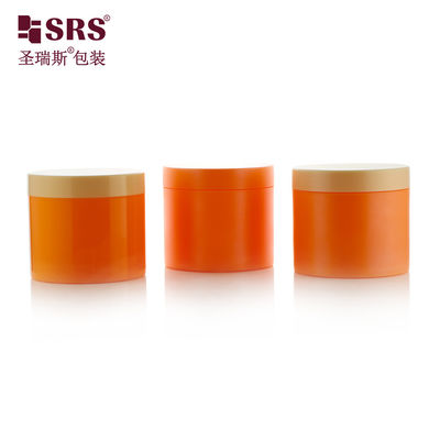 Buy SRSQ 400g Painted Custom Color Plastic PP Cream Body Scrub Jar PCR Recycled Material Matte Finished Printing Logo Available online manufacture
