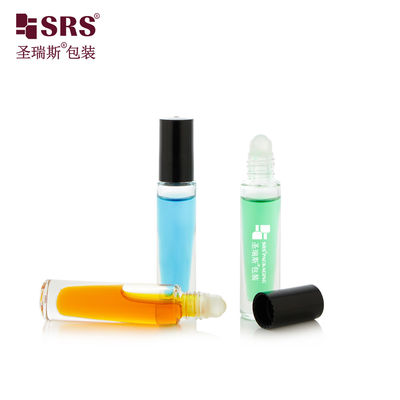Buy GB1-5ml Thick Wall Transparent Empty Pocket Size Cute Plastic Cap Cylinder Shape Nail Oil Applicator Glass Roll On Bottle online manufacture