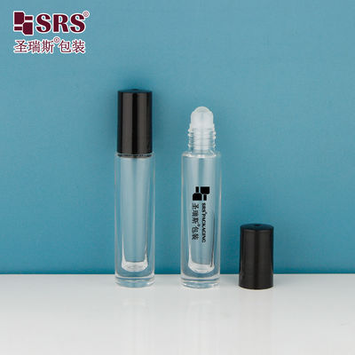 Buy GB1-5ML Mini Cute High End Thick Bottom Transparent Clear Roll On Bottle For Essential Oil Perfume Round Applicator online manufacture