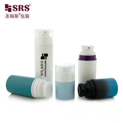 Buy PA603 Injection Custom Glossy Color Green White Purple Pink Round Airless Lotion Bottle With Snap On Pump online manufacture