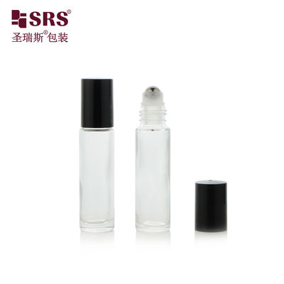 Buy Whosale fragrance packaging  10ml clear glass roller ball roll on bottle Vacuum test 100% no leakage  steel head applicator massage for skincare essential oils online manufacture