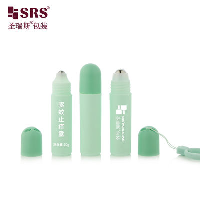 Buy RPPF 20ml Inject Customize Color Matte Frosted Dome Cap With Lanyard Round Single Wall Bottle Roll On online manufacture