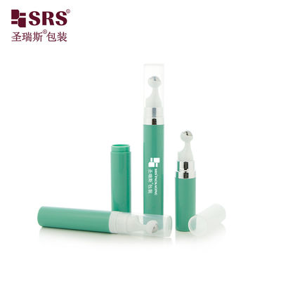 Buy A0035 7.5ml 10ml 15ml Travel Pocket Size Plastic PP PCR Round Airless Pump Bottle Snap-on Design Roll On  Serum Bottle online manufacture