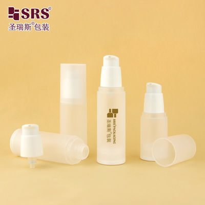 Buy PA0216 20ml 30ml 40ml 50ml PP Glossy Matte In Mold Plastic PP PCR Airless Bottle With Lotion Pump Skincare Packaging online manufacture