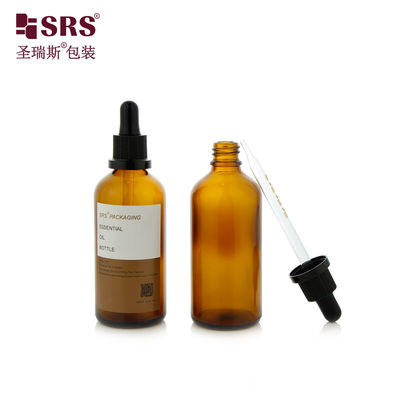 Buy D012 Hair Serum Essence Glass Dropper Bottle Round Shape 5ml 10ml 15ml 20ml 30ml 50ml 100ml Packaging online manufacture
