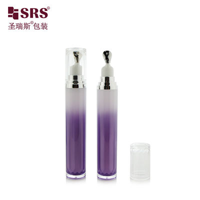 Buy LR001-15ML Silver Gold Zinc Metal Head Applicator Luxury No Leakage Skincare Eye Cream Lotion Gel Acrylic Bottle Manufacturer online manufacture