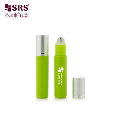 Buy RPA-10ML Injection Matte Green Frosted Plastic PP PCR Roller Steel Ball Bottle With Aluminum Cap For Anti-Itch Liquid online manufacture