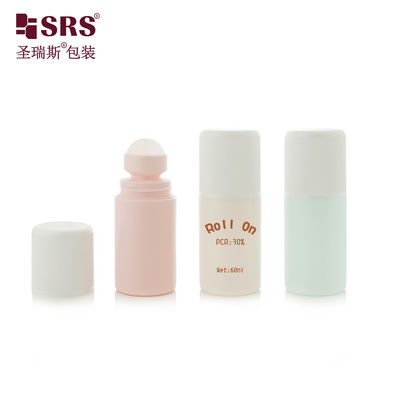 Buy RPPC1-60ML Injection Blow Custom Color PP PCR Recycled Plastic Roll On Deodorant Gel Bottle online manufacture