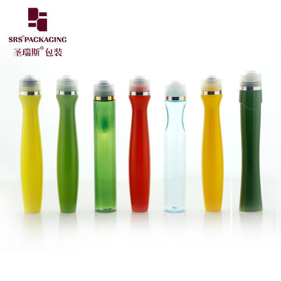 Buy PETG Unique Design Shape PCR Roll On Bottle Customize Color Eye Serum Liquid Applicator online manufacture
