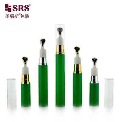 Buy A0031B 5ml 10ml 12ml 15ml Empty Airless Pumpp Bottle With Metal Zinc Head Applicator Customization Eye Gel Packaging online manufacture