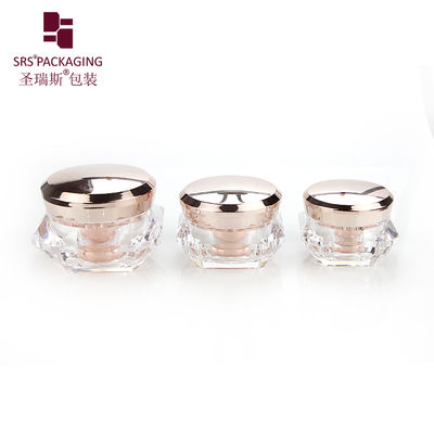 Buy J060C diamond shape acrylic shiny jar luxury cosmetic container online manufacture