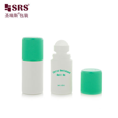 Buy RPPC1-60ML White Bottle With Green Injection Double End CRC Cap Ribbed For Deodorant Gel Pain Relief online manufacture