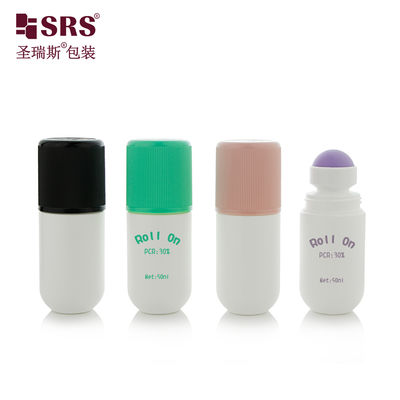 Buy RPPA1-50ML Round Bottom PP Solid Color With Colorful Cap Customized No Leakage Pain Relief Gel Roll On Massage Bottle online manufacture