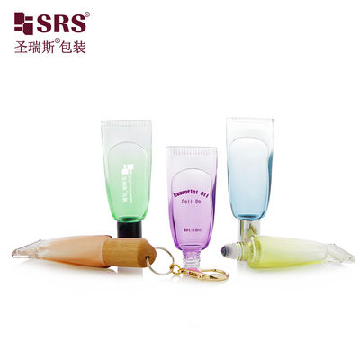 Buy GB3-10ML Tube Shape Thick Bottom Glass Roll On Bottle For Essential Oil Fragrance Roller Ball Packaging online manufacture