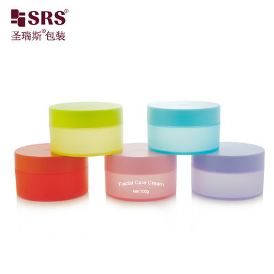 Buy SRSQ 100g Injection Custom Matte Frosted Colorful PP Jar Manufacturer Container Facial Cream Cosmetic Packaging online manufacture