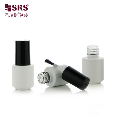 Buy DH-1B 4.5ML Round Bottom Glass Nail Polish Bottle With Brush Painted White Color Logo Printing online manufacture