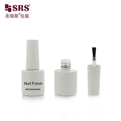 Buy DH-9A 8ML White Painted Glass Round Bottle With Brush For Nail Polish Remover Gel online manufacture