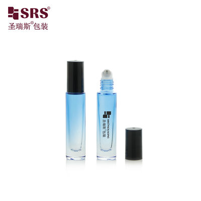 Buy GB1-5ML Paint Gradient Blue Clear Color Glass Roll On Perfume Bottle Applicator No Leakage online manufacture