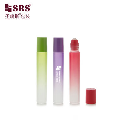 Buy RPP 8ml Painted Gradient Color Red Green Purple Color Plastic PP Roll On Bottle For Acne Gel Applicator online manufacture