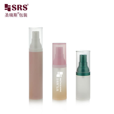 Buy PA029 15ml 30ml 50ml Matte Frosted Empty PP Clear Airless Bottle With Lotion Sprayer Pump online manufacture