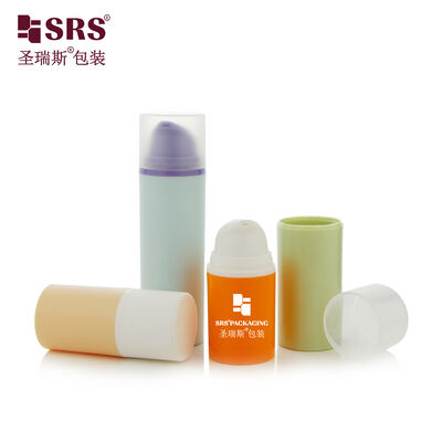 Buy PA0203 15ml 30ml 50ml Colorful Injection Customized Color Glossy Vacuum Facial Gel Bottle Wholesale online manufacture