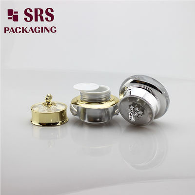 Buy crown shape acrylic double wall skin care eye cream mask container unique cosmetic jar online manufacture