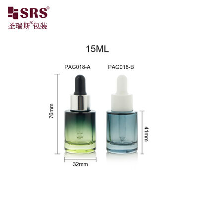 Buy PAG018 15ML Luxury Thick Wall Glass Bottle With Dropper Lid For Serum online manufacture