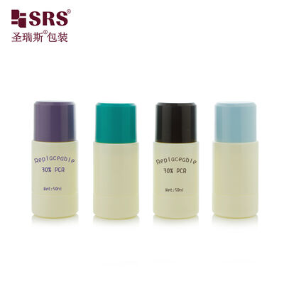 Buy Wholesale Custom Logo 50ml/70ml Replaceable Roll On Bottle Empty Rollerball Packaging for Deodorant & Essential Oil online manufacture