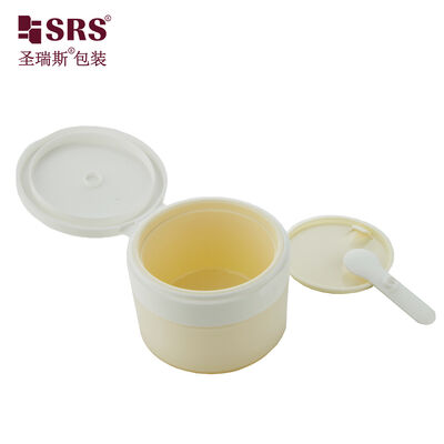 Buy Eco Friendly PP Plastic Cream Jar With Magnetic Spoon Flip Cap for Hair Mask Body Scrub Packaging online manufacture