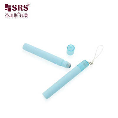 Buy Custom PCR Plastic Roll On Bottle With Lanyard Hook for Eye Serum Refreshing Liquid Packaging online manufacture