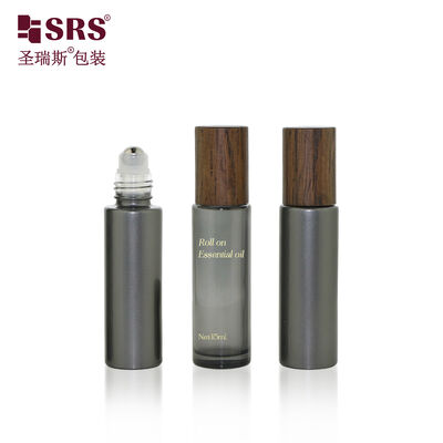 Buy BLPM 15ML Paint Translucent Color Glass Roll On Bottle With Wooden Cap online manufacture