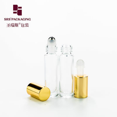 Buy Custom 10ml clear thick wall glass roll on bottle for perfume essential oil online manufacture