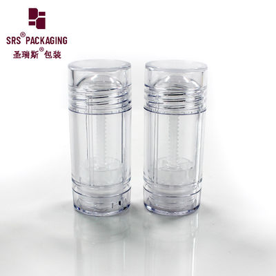 Buy D042 round shape plastic transparent empty deodorant container online manufacture