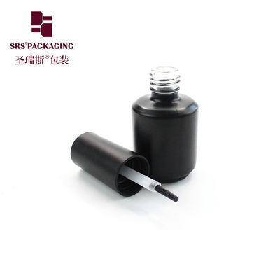 Buy 1/2 oz 15ml empty frosted black nail polish remover glass bottle online manufacture