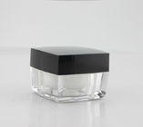 50g clear jar with black plastic lid skin care cream acrylic container
