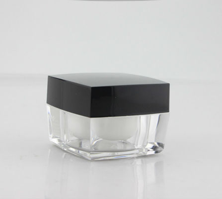 Buy 50g clear jar with black plastic lid skin care cream acrylic container online manufacture