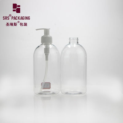 Buy transparent empty hand sanitizer 500ml round shoulder  pet plastic bottles online manufacture