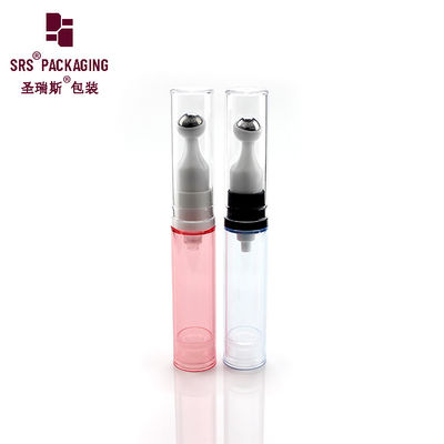 Buy 5ml 10ml 12ml 15ml plastic roll on steel ball cosmetic refillable airless bottle online manufacture