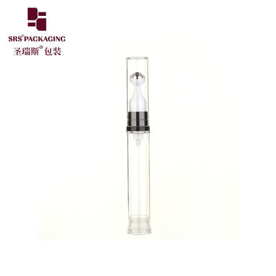 Buy transparent white durable plastic mini travel size eye cream roller 5ml airless bottle online manufacture