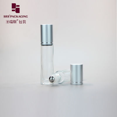 Buy 10ml transparent clear empty glass roll on metal ball attar perfume bottle online manufacture