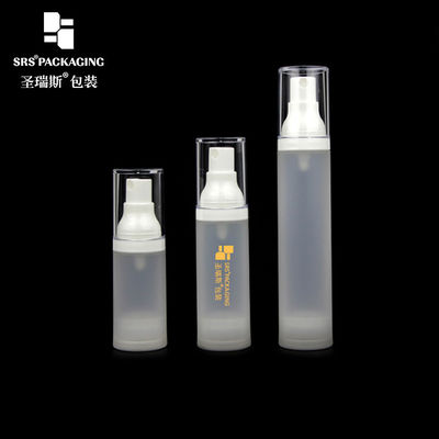 Buy 15ml 30ml 50ml plastic spray empty alcohol airless pump bottles frosted online manufacture
