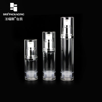 Buy AS transparent 15ml 30ml 50ml cosmetic plastic airless pump empty bottle online manufacture