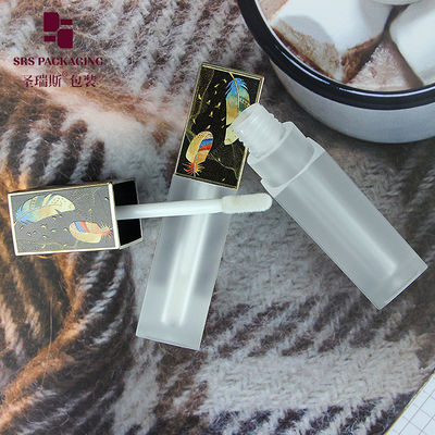 Buy 2ml beautiful pattern empty cosmetic frosted square lip gloss tubes online manufacture