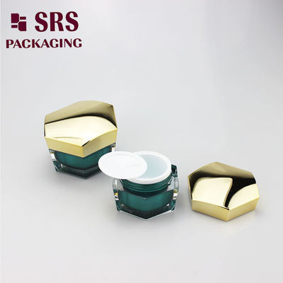 Buy 30g 50g empty unique shape luxury high quality cosmetic hexagon acrylic jar online manufacture