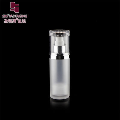 Buy 15ml 30ml 50ml round shape custom color acrylic lotion airless bottle online manufacture